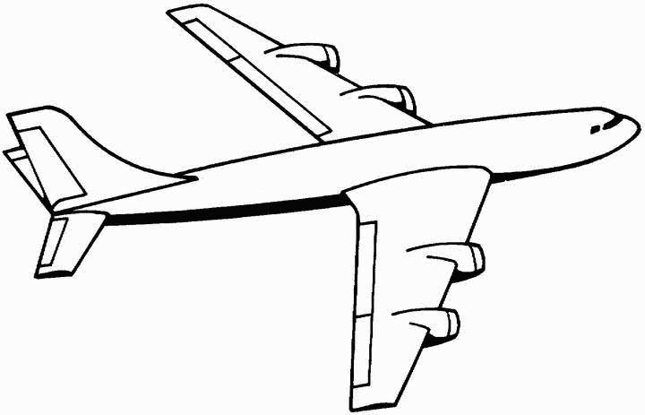 Have fun coloring the wings, body and tail of this large aeroplane as it soars through the sky.