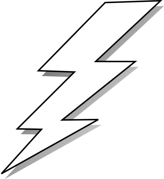 This coloring page for kids features a lightning bolt graphic that really jumps off the page.