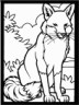 fox coloring page for kids