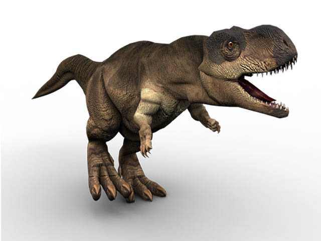 This CGI drawing shows the possible appearance of Rajasaurus (which interestingly means 'prince' or 'princely lizard'), a dinosaur from the late Cretaceous Period (around 70 million years ago). Found in India, it featured a unique head crest and measured around 8 metres (26 feet) in length.