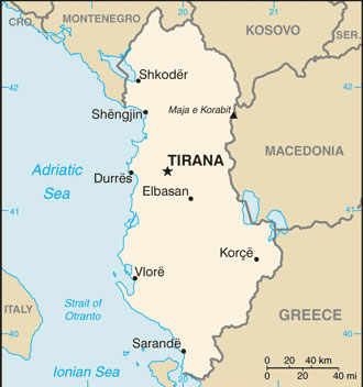 Albania Map with Cities - Free Pictures of Country Maps