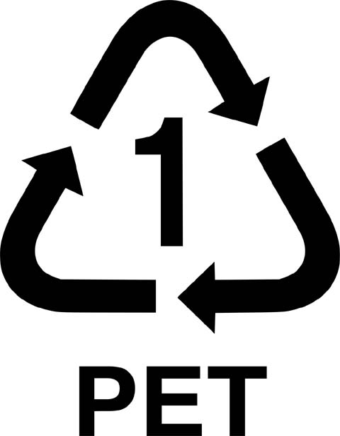 This is the recycling symbol for PET (Polyethylene Terephthalate). PET is commonly used in the manufacturing of bottles.