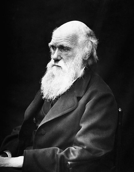 This is a black and white photo of Charles Darwin, a legendary scientist famous for his work on evolution and natural selection.