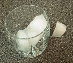 Cut ice cubes in half like magic