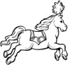 circus horse coloring page for kids