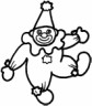 clown coloring page for kids