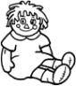 doll coloring page for kids
