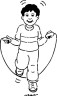 jump rope coloring page for kids