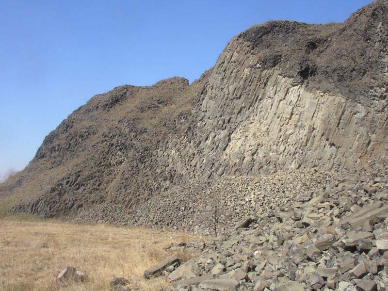 A large number of rocks have built up over time at this basalt quarry in the Czech Republic.