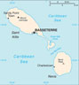 Map of Saint Kitts & Nevis