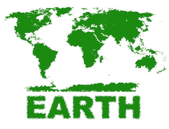 This picture helps celebrate Earth Day by recreating a world map with a theme based around trees and a green, natural image. Earth Day is held every year on April 22 to help promote environmental awareness.