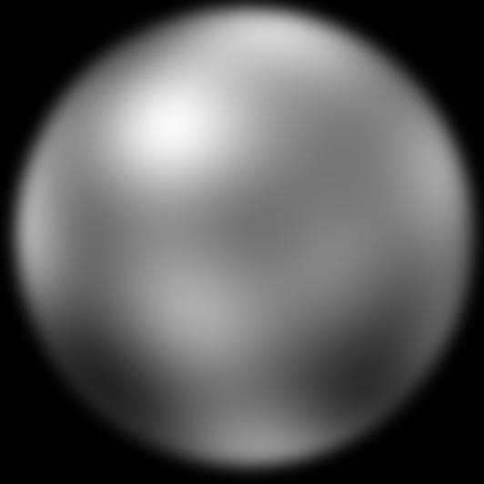 A photo of Pluto taken by the Hubble Space Telescope. The photo is not clear due to Pluto's small size and large distance from Earth.