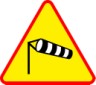 wind warning sign